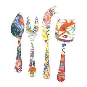 Artistic Accents Colorful Handcrafted Boho Style Cheese Knife Set of 4